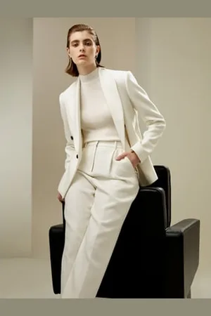 Lilysilk Pantaloni Seta Alzata Mediamisti Seta-Lana Misti Seta-Lana Ecologico E Non Tossico Stile Aziendale Naturale 46