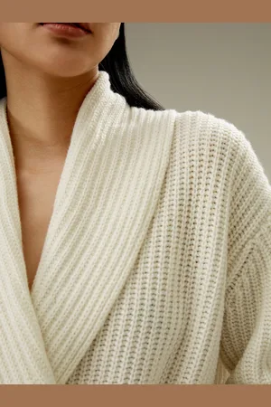 Lilysilk Maglione Di Lana Colletto A Sciallelana E Cashmere Lana E Cashmere Creare Uno Stile Versatile Ecologico E Non Tossico S