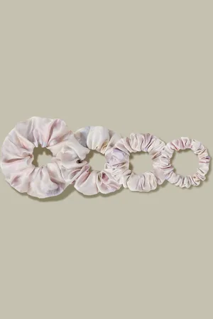 Lilysilk Set di 4 Scrunchies di Capelli di Seta Diversi