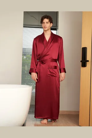 Lilysilk Uomini Kimono Seta 100% Seta Naturale Grande Qualità Morbida Colletto Classico Con Risvolto Morbida L