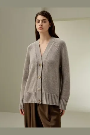 Lilysilk Cardigan Lana Donna Ideale Per Il Tempo Liberocashmere E Lana Cashmere E Lana Stile Moderno E Femminilità Classica Tostatura M