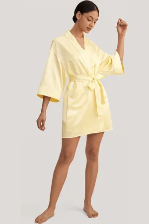Lilysilk Vestaglia Di Seta 100% Seta Allegri E Traspiranti Lucida Comodo Vestibilità Rilassata Xs