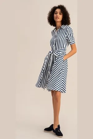 Lilysilk Vestito Seta Donna Striscia A- Línea, Corte Regolare 16 Momme Seta Delicato Sulla Pelle E Traspirante L