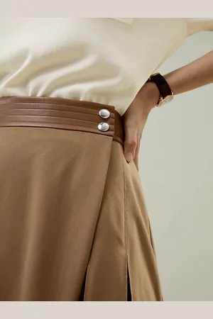Lilysilk Gonne Di Lana Bottoni Nascosti All