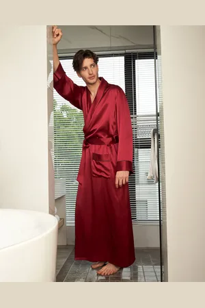 Lilysilk Uomini Vestaglia In Seta Charmeuse Di Seta Trattiene L