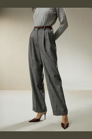 Lilysilk Pantaloni Confort Di Lusso E Vestibilità Fluid100% Lana D