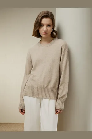 Lilysilk Maglia Cashmere Donna Vestibilità Rilassata Con Spacco Laterale 100% Cashmere Vestibilità Confortevole E Ultra Elastica L