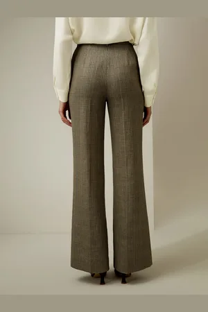 Lilysilk Pantaloni In Seta Taglio Alla Zuavamisti Seta-Lana Misti Seta-Lana Stile Business/Formale Un