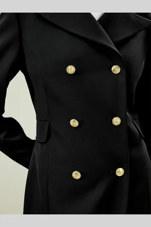 Lilysilk Cappotto Donna Lungo Doppiopetto Sartoriale 16Mm Raso Jacquard Versatile E Classico 40