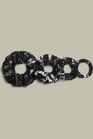 Lilysilk Set di 4 Scrunchies di Capelli di Seta Diversi