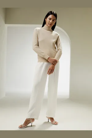 Lilysilk Maglioni Donna Cashmere Greggio Strato Base, Taglio Regolare 100% Cashmere Morbido Sulla Pelle E Traspirante L