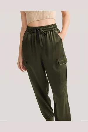 Lilysilk Pantaloni In Seta Eleganti Safari Stretch Cuffi A Coste, Vestibilità Classica Seta Naturale Buona Qualità, Lavabile In Lavatrice 38