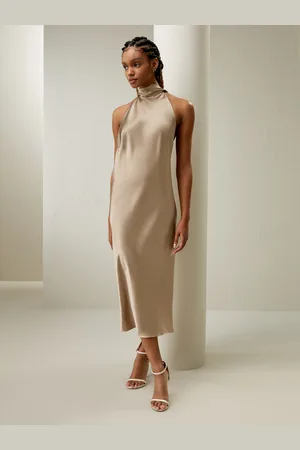Lilysilk Abiti In Seta Pura Bronzo Chiusura Con Doppio Laccetto Al Collo 100% Seta Naturale Leggero E Resistente Alle Pieghe 38