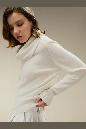 Lilysilk Maglioni Cashmere Donne Polsini E Dolcevita A Coste 100% Cashmere La Scelta Perfetta Per I Mesi Più Freddi L