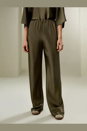 Lilysilk Pantaloni Donna In Seta Stile Elegante E Minimalistapura Seta Pura Seta Disponibile In Taglia Piccola Pino Piccola 50