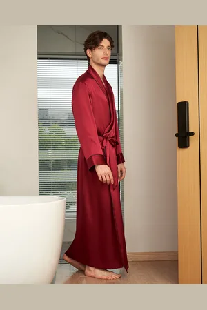 Lilysilk Vestaglia Di Seta Uomini Seta Charmeuse Allegri E Traspiranti Super Morbido Colletto Classico Con Risvolto Comodo Xl