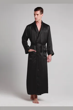 Lilysilk Uomini Kimono Donna Seta 100 Pura Seta Pacchetto Regalo Morbida Colletto Classico Con Risvolto Aiuto Per Il Sonno Xs