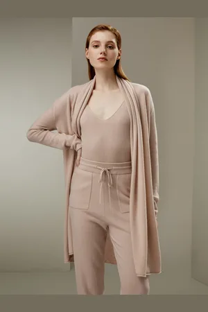 Lilysilk Cardigan Eleganti Maniche Lungheabbigliamento Da Casacashmere Cashmere Comfort E Stile Morbida Rosato S