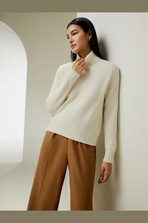 Lilysilk Maglione Lana Dolcevita, Silhouette Aderente E Lusinghiera Lana E Cashmere Si Adatta Perfettamente Alla Vita Quotidiana L