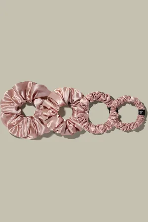 Lilysilk Set di 4 Scrunchies di Capelli di Seta Diversi