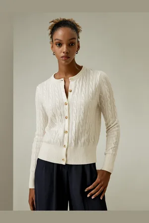 Lilysilk Cardigan Elegante Girocollomaniche Lunghecroccone A Costine100 Baby Cashmere 100 Baby Cashmere Classico E Versatile Sito Ufficiale L