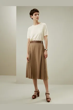 Lilysilk Gonne In Maglia Di Lana Pelle In Fibra Di Mais Lana Merino Delicato Sulla Pelle Ecologica Marrone 36
