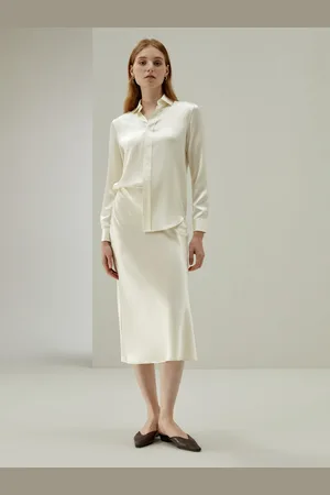Lilysilk Gonna Di Seta Spacco Laterale100% Seta 100% Seta Disponibile In Taglia Piccola Giglio Piccola 48