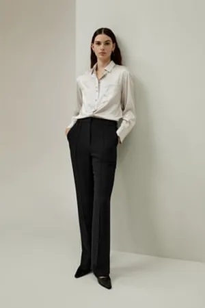 Lilysilk Camicie In Seta Donna Chiusura Frontale Con Bottonipura Seta Pura Seta Polsini Con Bottoni Grigio Chiaro L