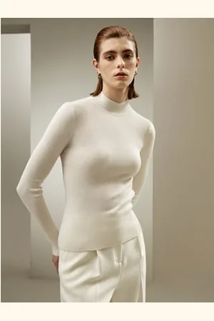 Lilysilk Cachemire Maglia Con Scollo Alla Francesetop Essenzialemisto Cashmere Misto Cashmere Vestibilità Slim Naturalmente Antibatterico L
