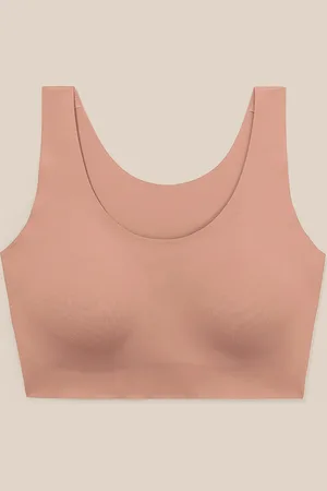 Lilysilk Italia Reggiseno Di Seta Senza Fili Classico Taglia Unica Cannella