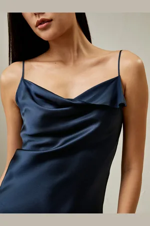 Lilysilk Abito Seta -Marino Spalline Regolabili 100% Seta Naturale Incredibilmente Morbido E Confortevole Al Tatto 46