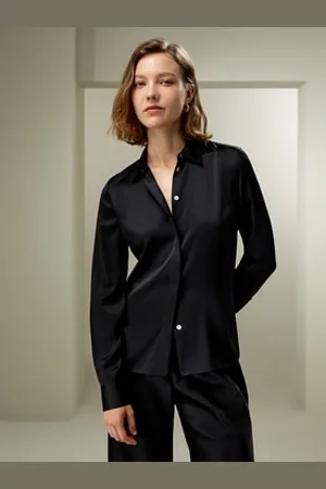 Lilysilk Bluse Eleganti In Seta Spalla A Carréseta Morbida Seta Morbida Disponibile In Taglia Piccola Petite S