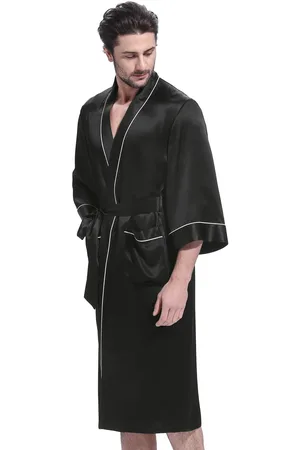Lilysilk Kimono Seta Donna Uomini Pura Seta Naturale Ipoallergenico Scollo A V Liscia Naturalmente Antibatterico Xxl