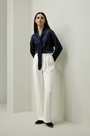 Lilysilk Bluse Seta Donna Anti-Piegatessuto Di Seta Pregiata Tessuto Di Seta Pregiata Adatto Per Ufficio, Incontri E Appuntamenti -Marino L