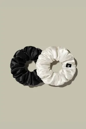 Lilysilk Set Classico Di Elastici In Seta Midi +Bianco Naturale 100% Seta Naturale Stile Classico E Lussuoso
