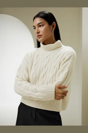 Lilysilk Maglioni Cashmere Donne Dolcevita Corto 100% Cashmere Incredibilmente Morbido E Confortevole Al Tatto M