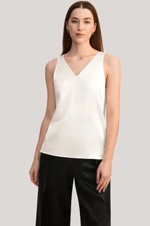 Lilysilk Top Seta Donna Fibbia Nascosta Sulla Spalla 100% Seta Di Gelso Si Adatta Meglio Alla Forma Del Corpo 44