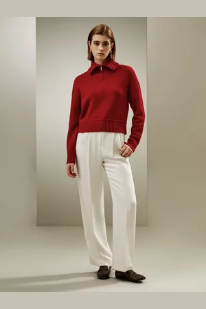 Lilysilk Maglioni Di Lana Ampi Reversmezza Ziplana E Cashmere Lana E Cashmere Facile Da Abbinare Comodo E Amichevole Xs
