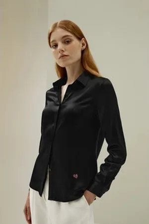 Lilysilk Camicia Da Donna In Charmeuse Di Seta Con Ricamo Limitato Per La Festa Della Mamma M