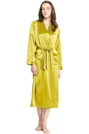 Lilysilk Kimono Di Seta Charmeuse Di Seta Misura Personalizzata Vestibilità Colletto A Scialle Resiste Durante Tutte Le Stagioni Xs