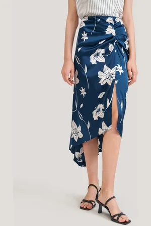 Lilysilk Gonna Midi Vintage In Seta Lily Vestito Di Seta Cobalto