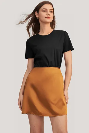 Lilysilk Gonne E Pantaloncini Di Seta IT Donna Mini Lunghezza Caramello 44