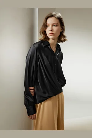 Lilysilk Bluse Eleganti In Seta Donna Volant Sull