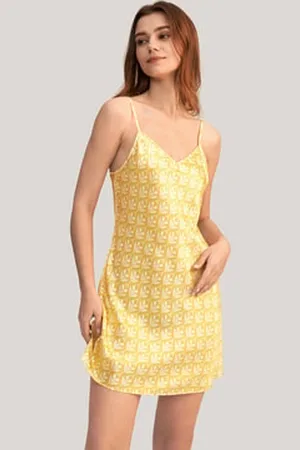 Lilysilk Vestito Di Seta Abito In Sbieco In Raso Di Seta Con Stampa Monogramma Italia