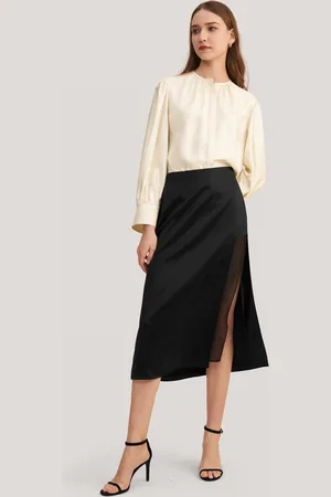 Lilysilk Gonna Di Seta Spaccatura Laterale, Vestibilità Regolare Seta & Chiffon Delicato Per La Pelle E Traspirante 42
