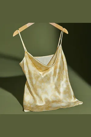 Lilysilk Top In Seta Eleganti Ombra Spalline Regolabili, Vestibilità Slim 100% Seta Naturale Privo Di Sostanze Chimiche Nocive 38
