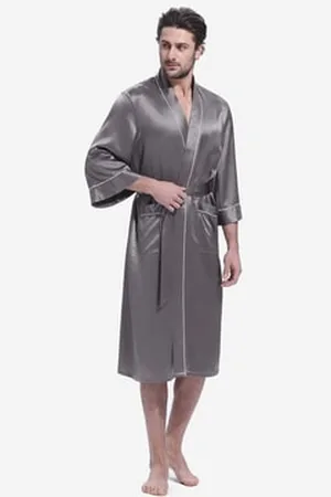 Lilysilk Vestaglia Seta IT Uomini Grigio scuro 50/XL