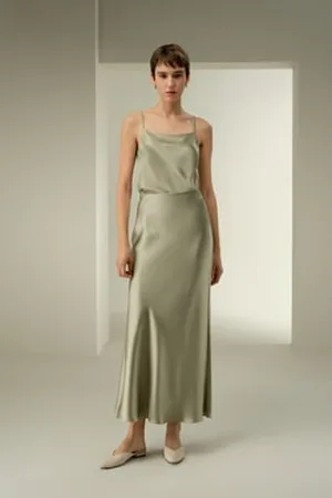 Lilysilk Gonne Seta Femmina Design Leggermente Sirena Fungo Gelso 100%. Leggero E Traspirante Comodo E Amichevole Carciofo 48