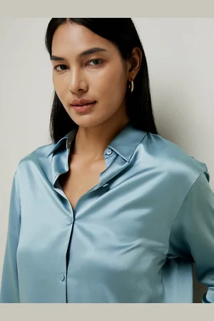 Lilysilk Seta Camicie Donne Eleganti Foschia Increspato O Non Increspato 100% Seta Confortevole E Amichevole Per Le Persone Allergiche S