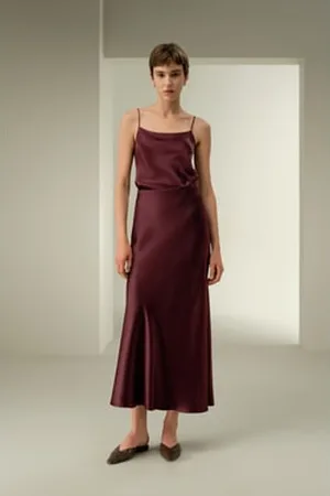 Lilysilk Gonna Seta Femmina Design Leggermente Sirena 100% Seta Di Gelso Ecologico E Non Tossico Più Ecologica Pinot 46